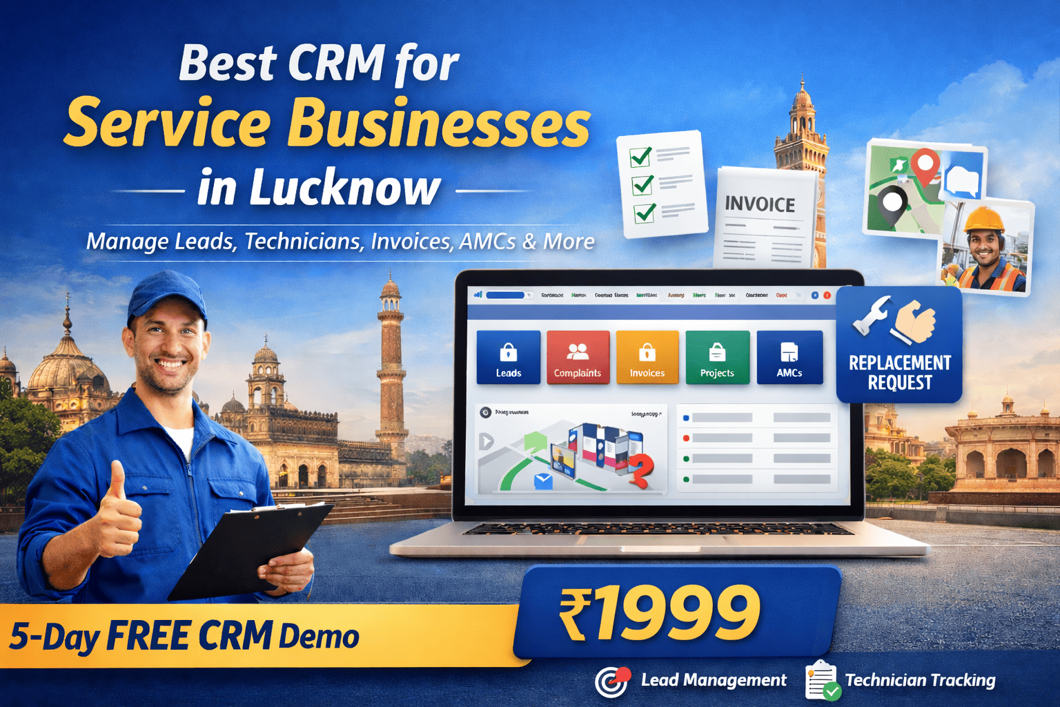 Best CRM for Service Businesses in Lucknow | All-in-One Service CRM